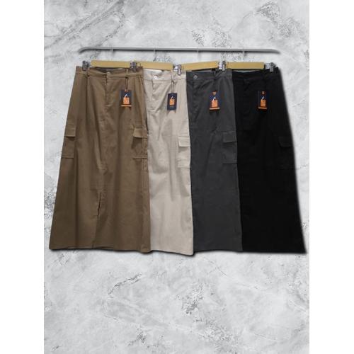 Promo SALTED Rok Cargo Belah/ Korean Cargo Skirt Wanita Panjang/ Rok ...