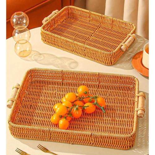 Jual Rattan Tray Basket With Handle Tatakan Nampan Rotan Buah Roti ...