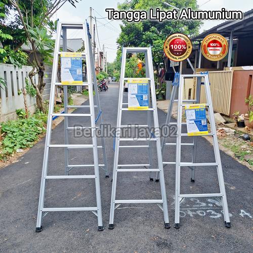 Promo Tangga Lipat Alumunium Murah Ukuran 2M / 1.75M / 1.5M / 1.25M
