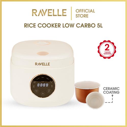Promo RAVELLE Digital Rice Cooker Low Carbo 3 Liter Penanak Nasi Low