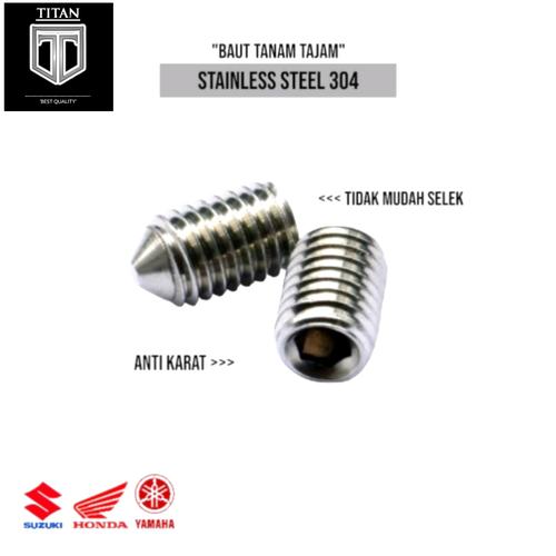 Jual 1PCS BAUT TANAM M5 x 5 SS 304 BAUT L / Inbus 5mm UJUNG TAJAM ...