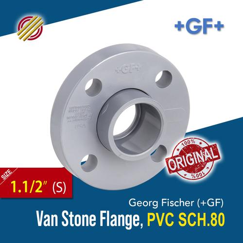 Jual Van Stone Flange 1.1/2 inch (S) PVC Schedule 80 Fischer +GF+ Kota Surabaya