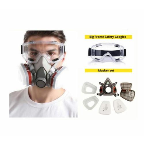 Masker Anti Api Jual Paket Masker Gas Respirator Filter Mata Lab Anti Kimia Semprotan ...