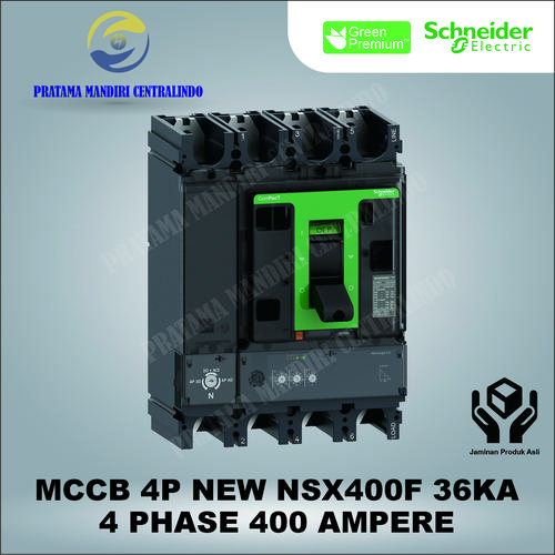 Jual MCCB 4P 400A NSX400F SCHNEIDER 4 POLE 400 AMPERE 36kA MIC 2.3 ...