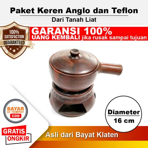 Promo Paket Set Keren Anglo + Panci Teflon Tanah Liat Diameter 16 cm ...