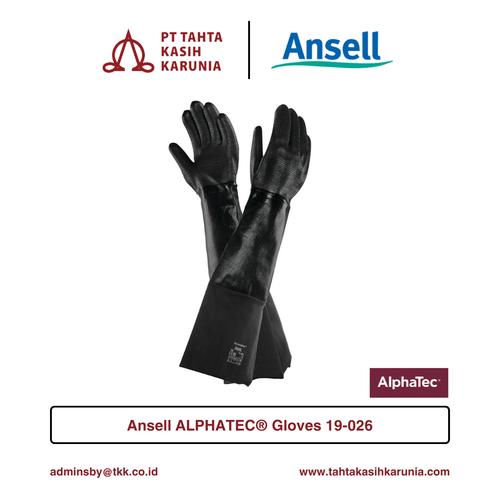 Guanti Da Lavoro Ansell AlphaTec 19-026 - Neoprene, Isolanti, Resistenza Chimica, Taglia M