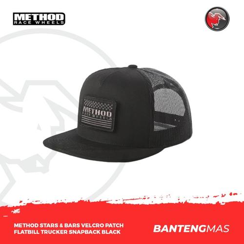 Method Stars Bars Velcro Patch Flatbill Trucker Snapback Black di Banteng  Mas Surabaya Tokopedia