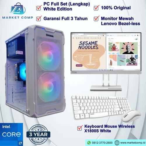 Jual Full Set PC Core i7 White Edition - CPU Komputer Rakitan - 16GB ...