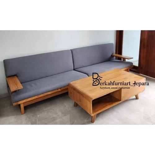 Jual Sofa Tamu Minimalis Retro Sofa Kayu Jati Kursi Sudut Kayu Jati