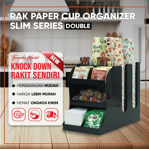 Jual Tempat Paper Cup Condiment Organizer Double Slim Series - Rangkai ...