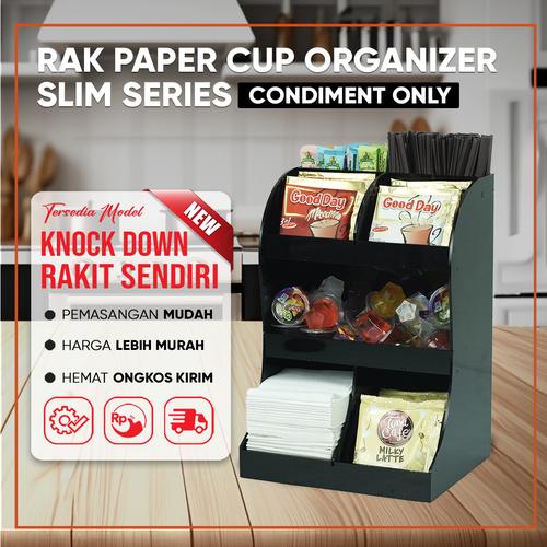 Jual Rak Tempat Paper Cup Condiment Organizer Condiment Only Slim ...