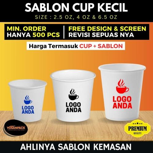 Jual Sablon Cup Kertas 2.5 oz, 4 oz & 6.5 oz - Sablon Paper Cup Kecil ...