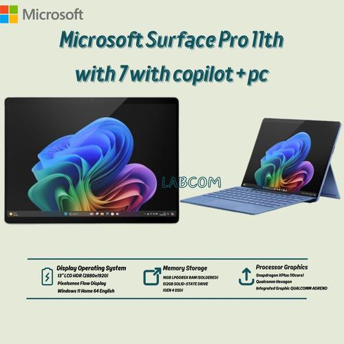 Jual MICROSOFT SURFACE PRO 11TH COPILOT+ PC SNAPDRAGON X PLUS 16GB RAM ...