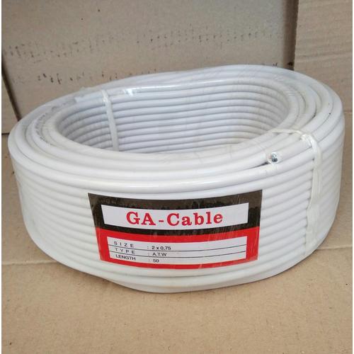 Jual Kabel Listrik Serabut 2 X 0.75 NYM HY GA-Cable 1 Roll - Putih ...