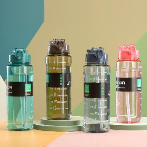 Promo Botol Minum Motivasi BPA FREE Plastik Transparan Botol Cups