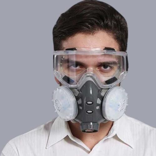 Jual Masker Gas Respirator Full face Anti Dust Chemical with Safety ...