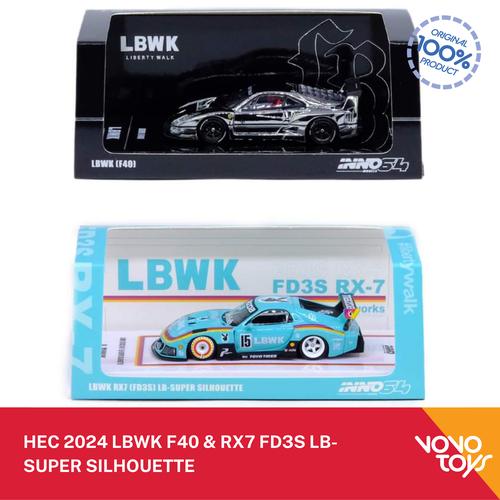 Jual Inno 1/64 HEC 2024 SET LBWK F40 & LBWK Mazda RX7 FD3S Inno64 ...