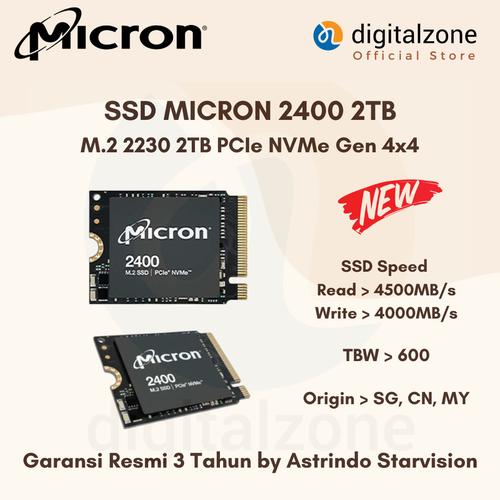 Promo MICRON SSD M.2 2230 2TB NVMe Gen4 x4 - STEAM DECK - ROG ALLY 
