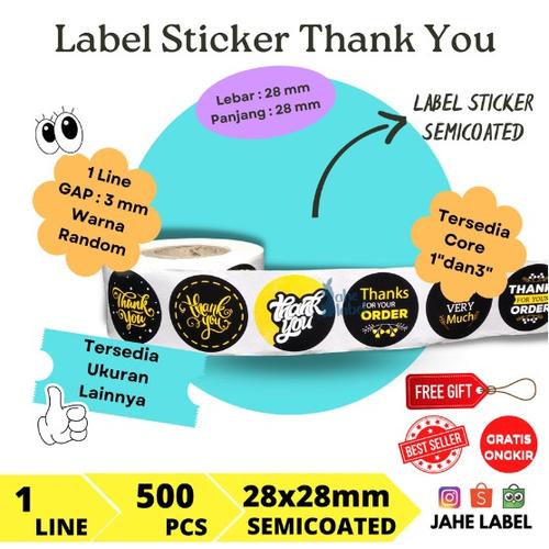 Sticker Jahe Jual STICKER THANK YOU , STICKER SEGEL , STICKER TERIMA KASIH DM 28 MM ...
