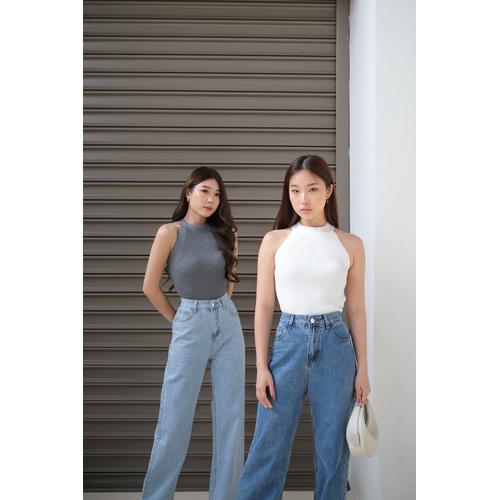 Jual Kiyorawears Frea Halter Neck Cross Top / Atasan Rajut / Tank Top