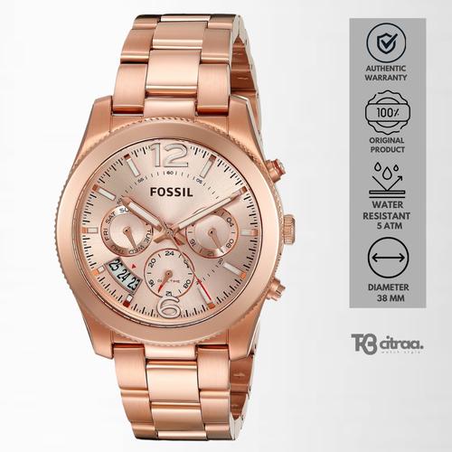 Lady Rose Fossil Tailor Multifunction Stainless Steel Watch Fossil