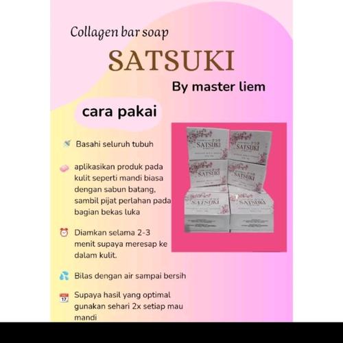 Jual sabun batang collagen satsuki/sabun badan/sabun muka by master ...