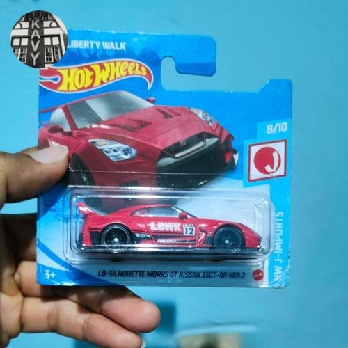 Jual hotwheels short card Nissan GT-R R35 LBWK Merah Red very rare ...