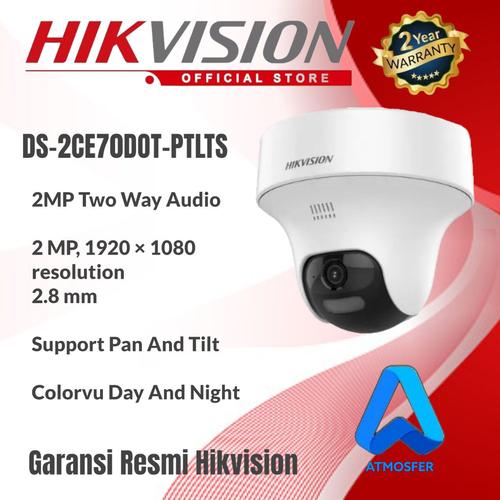 Jual Cctv Hikvision 2Mp Two Way Audio DS-2CE70DOT-PTLTS Colorvu