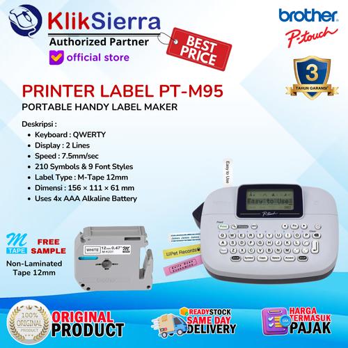 Jual BROTHER Label Printer PTouch PTM95 Portable Handy Label Maker