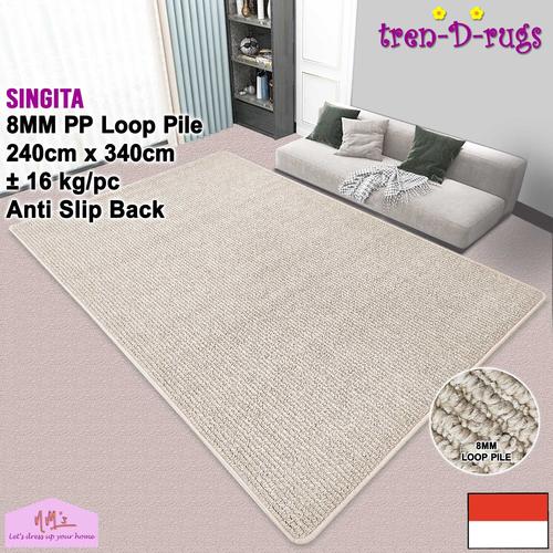 Promo Tren-D-rugs karpet permadani polos salur tebal jumbo minimalis ...