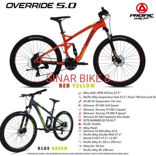 Jual Sepeda Gunung 27,5 Inch MTB PACIFIC OVERRIDE Alloy Full