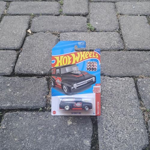 Hot Wheels 56 Ford F-100 2011 - Modellino Auto In Metallo Scala 1:64, Colore Blu, Edizione 93/244