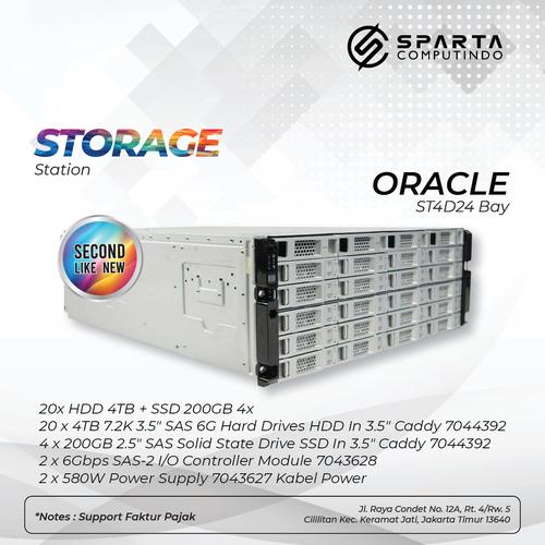 Jual Storage Sun Oracle ST4D24 Hardisk 80TB 4Tbx20 Os SSD 800GB 200Gb ...