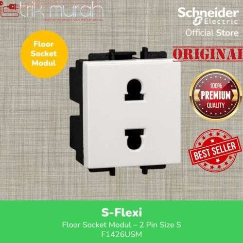 Jual S-Flexi Floor Socket Modul Mata Universal 2 PIN ARDE Stop Kontak ...