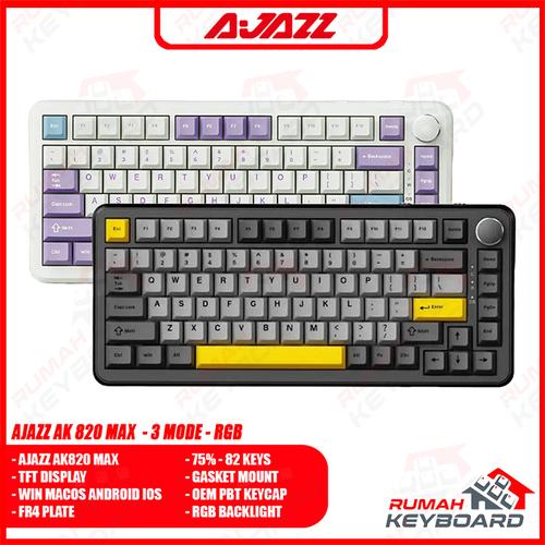 Promo Mechanical Keyboard AJAZZ AK820 MAX 75 3 Mode Gasket
