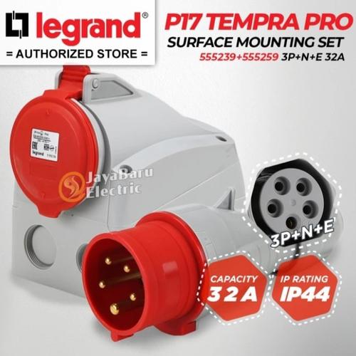 Jual Legrand 1 Set Surface Mounting 5Pin 5 Pin 32A IP44 MALE 555239 ...