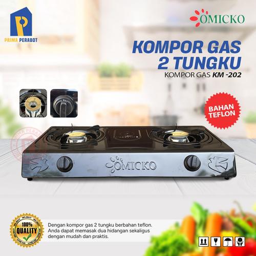 Jual Kompor Gas Stainless 2 Tungku Kompor Gas Lpg Otomatis Omicko