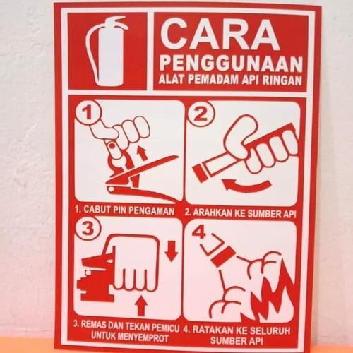 Jual Sign Sticker Rambu Cara Penggunaan Apar uk 15 x 20 cm - Jakarta ...