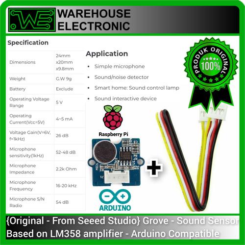 Jual Grove - Sound Sensor Based on LM358 amplifier Arduino Compatible ...
