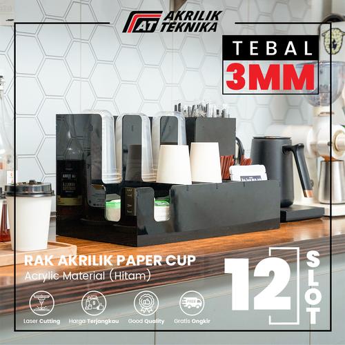 Promo RAK / RACK / DISPENSER / ORGANIZER PAPER CUP COFFEE CUP 12 SLOT ...