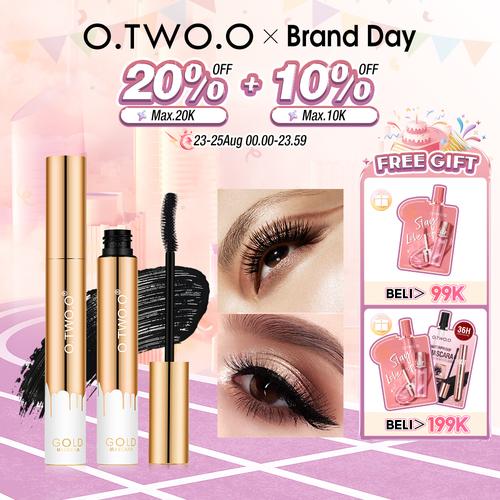 Promo O.TWO.O Gold Mascara Waterproof Long Lasting Curling Eyelash Cosmetics Jakarta Utara