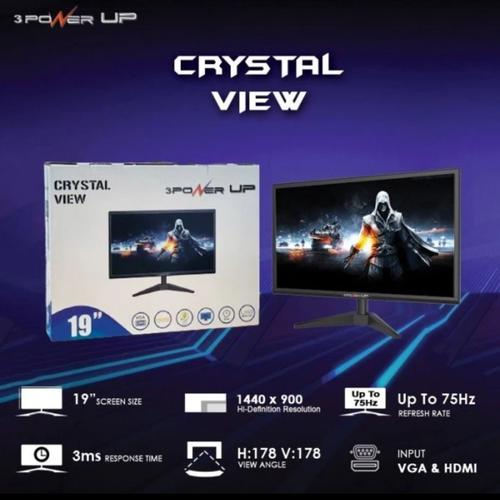 Jual MONITOR POWER UP CRYSTAL VIEW (19 INCH, 75HZ, 2MS) - Kota Manado ...
