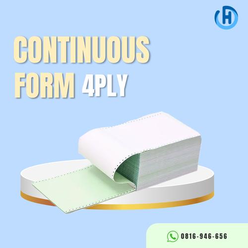 Jual KERTAS Countinous form 4 PLY 9.5 X 11 atau 9.5 X 11/2 (bagi 2) i ...