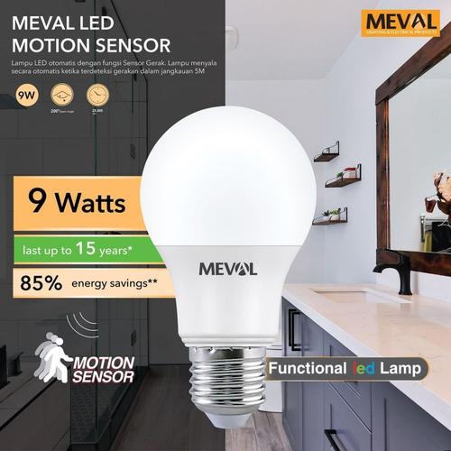 Meval Led Sensor Promo Lampu Sensor Gerak LED Motion Sensor 9W 9 WATT - Putih MEVAL ...