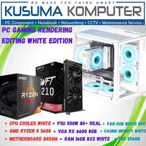 Jual PC Gaming Rendering Editing Amd Ryzen 5 5600 VGA RX 6600 8GB - RTX ...