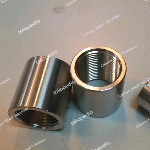 Jual Socket stainless class 1000 drat 1 1/2"inch / Coupling ss304 ...