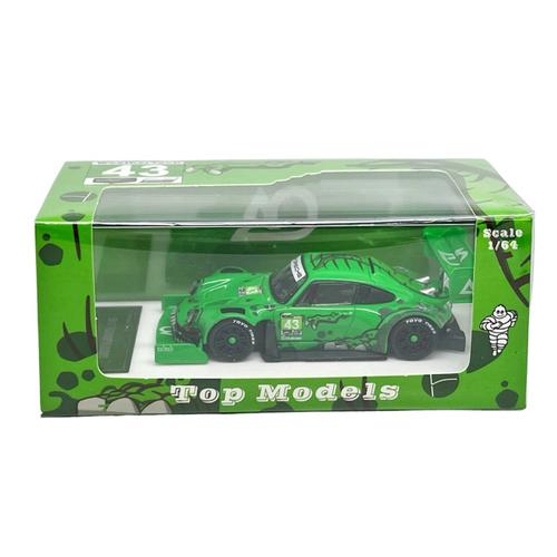 MÔ HÌNH 1:64 TOP MODELS - Porsche 911 SVRSR Hoonipigasus Green