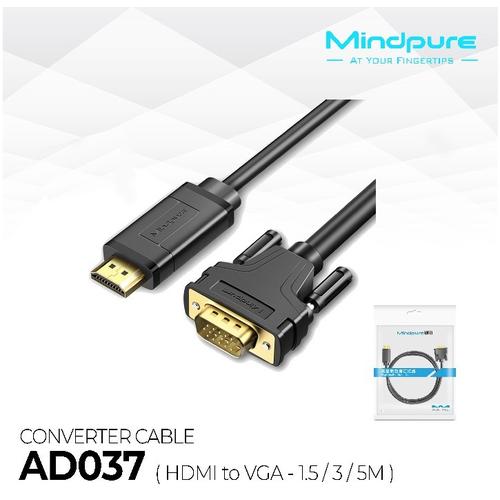 Jual Kabel HDMI to VGA 5 Meter High Quality Mindpure 5 METER - Kota ...