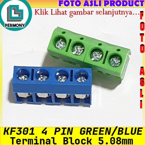 Jual Terminal block KF301 KF-301 4P 4Pin 4 Pin pitch 5.08mm PCB ...