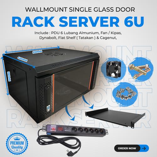 Jual wallmount 6U murah / rack 6U / rack server 6U - 6U KOMPLIT ...